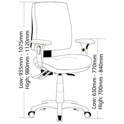 ST Alpha Fabric Upholstered Ergonomic Task Chair