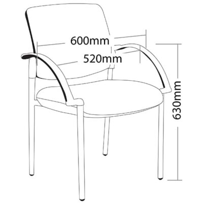ST Maxi Hospitality Chair with 4 Black Legs