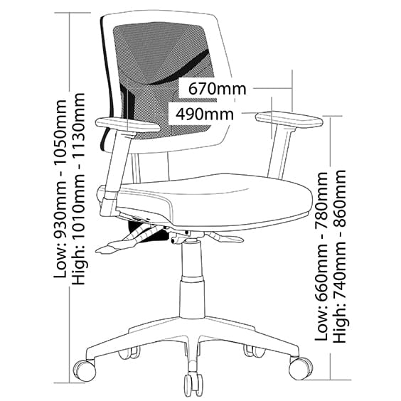 ST Vesta Mesh Back Ergonomic Task Chair