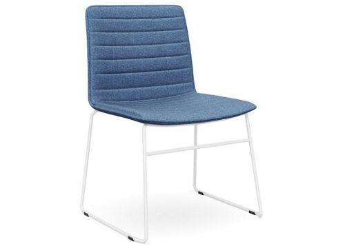 DD Nikola Sled Base Chair in White Frame