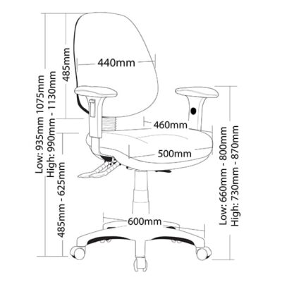 ST Prestige Fabric Upholstered Ergonomic Task Chair