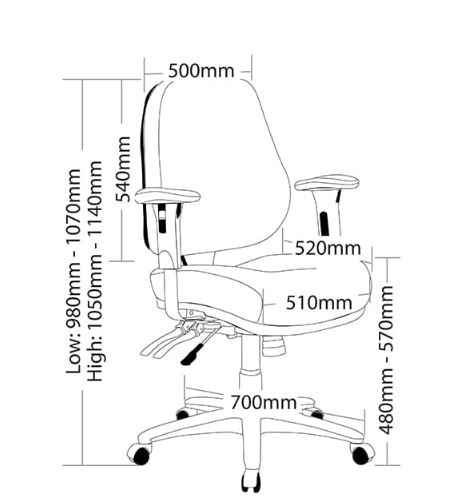 ST Rover Mesh High Back Multi Shift Ergonomic Chair