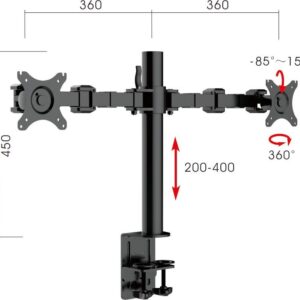 RL Revolve Dual Monitor Arm