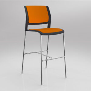 OL Game Barstool with Upholstered Seat and Back