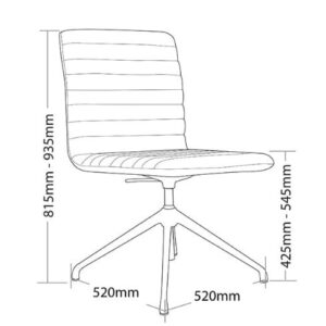 ST Smoke Black 4 Star Base Fabric Upholstered Boardroom Chair