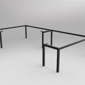 OL Axis Black 90° Corner 2-User Workspace Frame