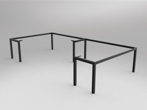 OL Axis Black 90° Corner 2-User Workspace Frame