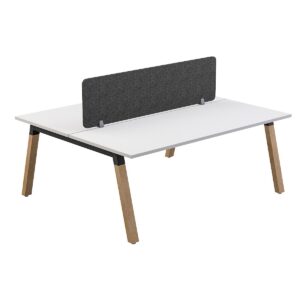 OL Plantation 2 users Double-sided Desk with Radius Screens