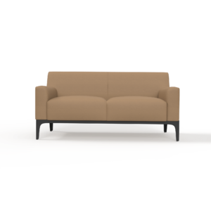 Cedar-Lounge-Chair-Metal-Tan-PU-2-Seater-Front-3.png