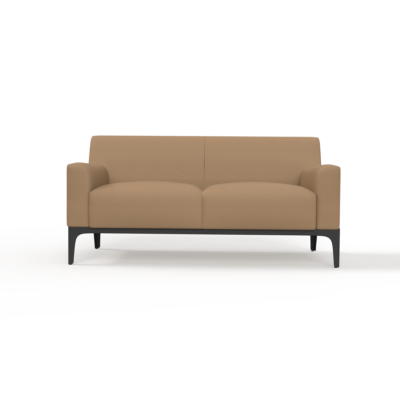 Cedar-Lounge-Chair-Metal-Tan-PU-2-Seater-Front-3.png